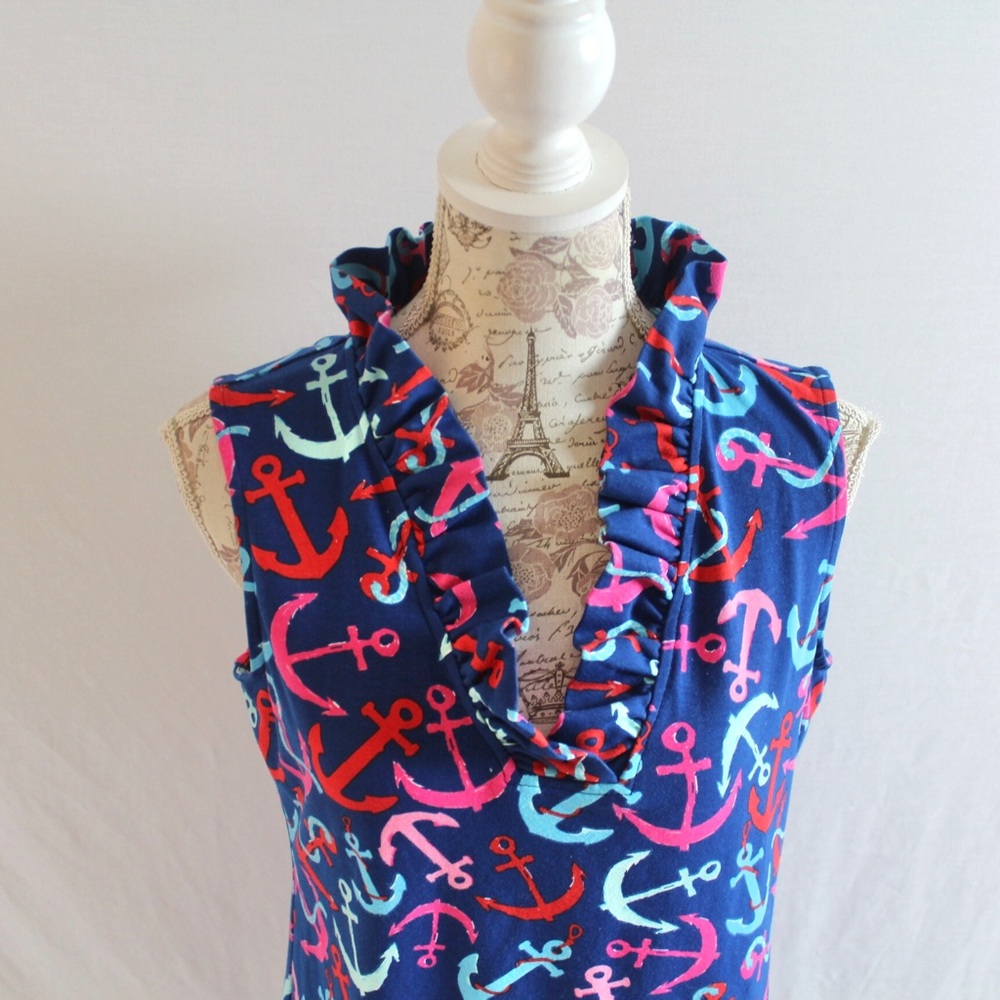 Haley & the Hound Anchors Kenzie Dress USA Medium - Picture 3 of 9